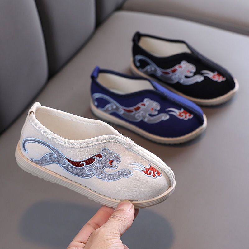 女の子 キッズ 子供靴 刺繍靴 中国風 民族風 カジュアル シューズ 通気性 ブーツ綿麻靴キッズ ベビー マタニティ キッズファッション 靴